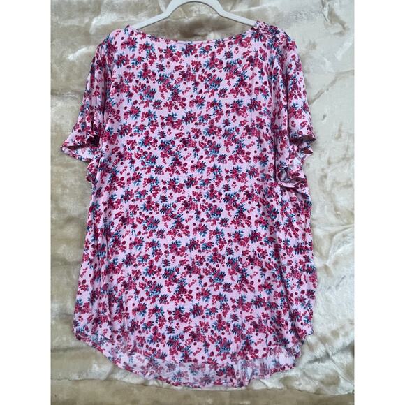 Torrid Women's Plus Size Blouse Top Size 3x Pink Floral Button up NWT - Picture 6 of 7
